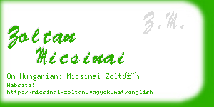 zoltan micsinai business card